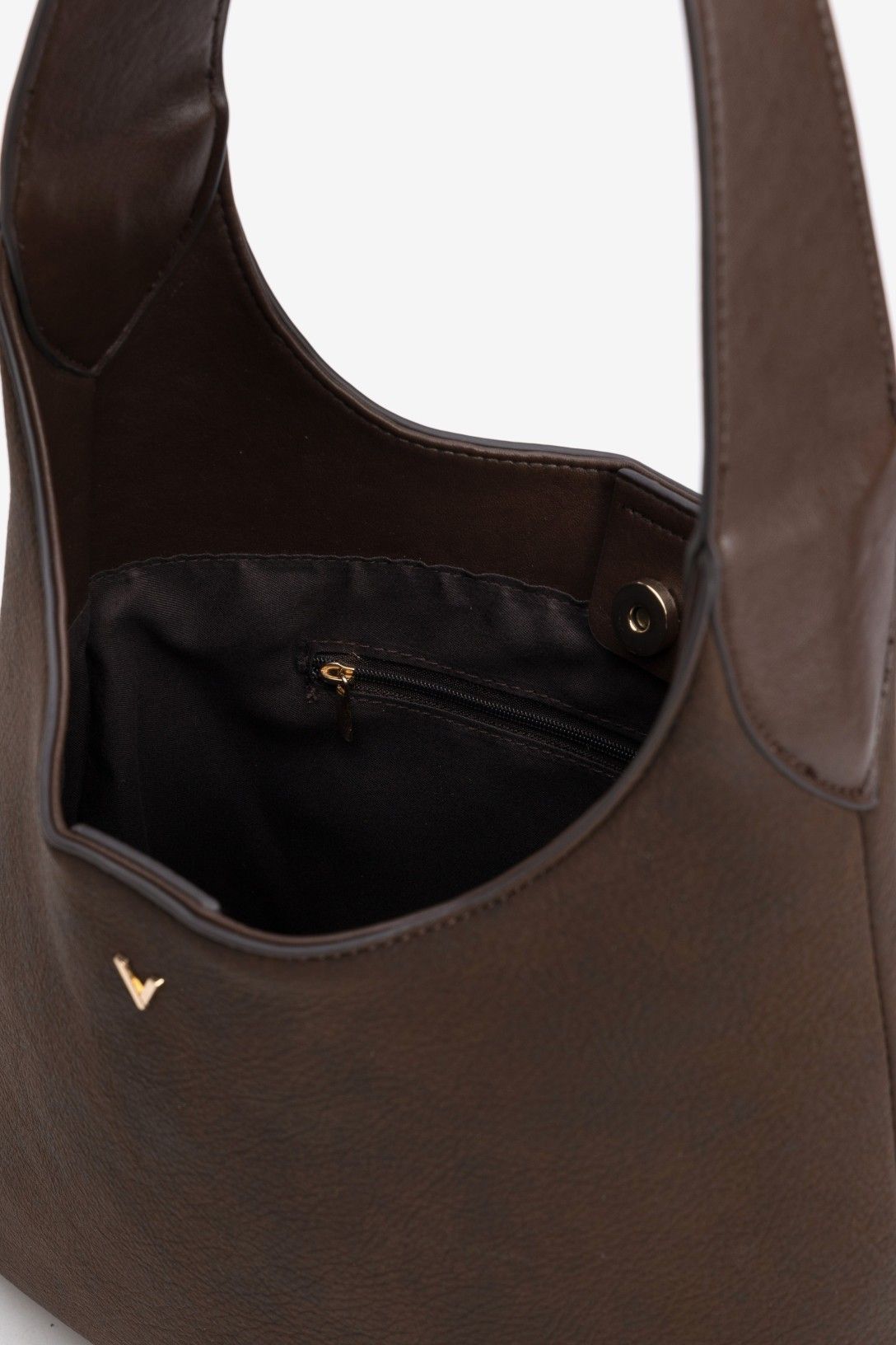 Bolso Marrón Estructurado Nobuk Marrón Oscuro