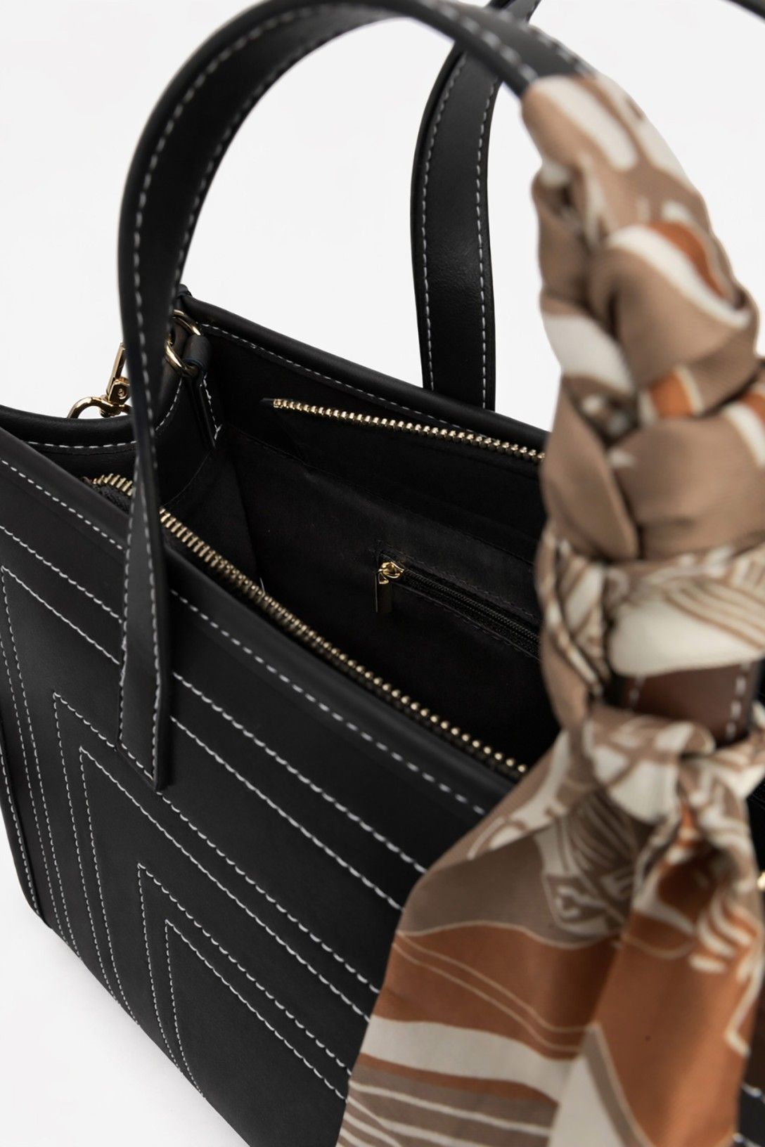 Bolso City Bag Negro Pañuelo