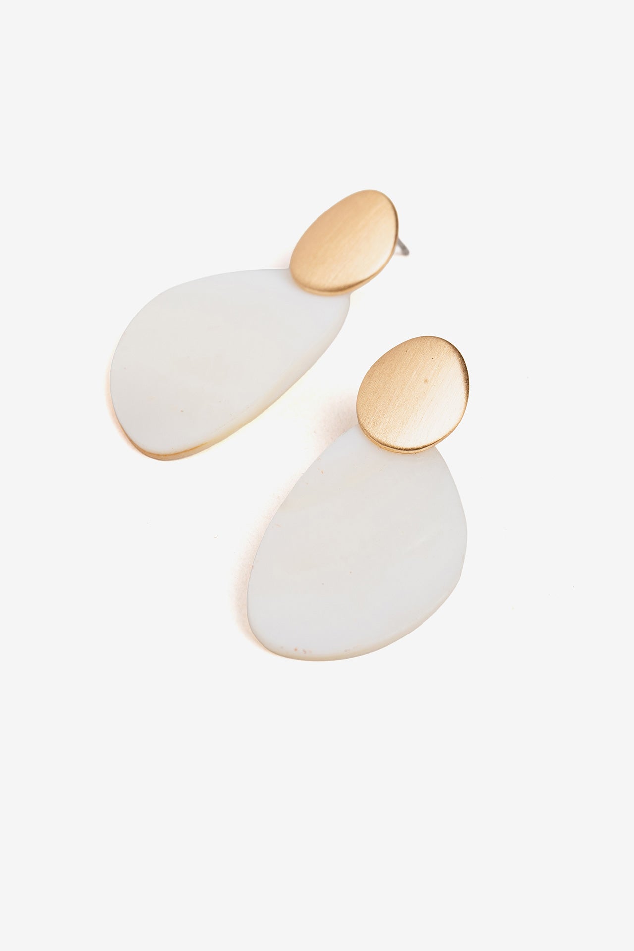 Pendientes Hoja Oro Nacar