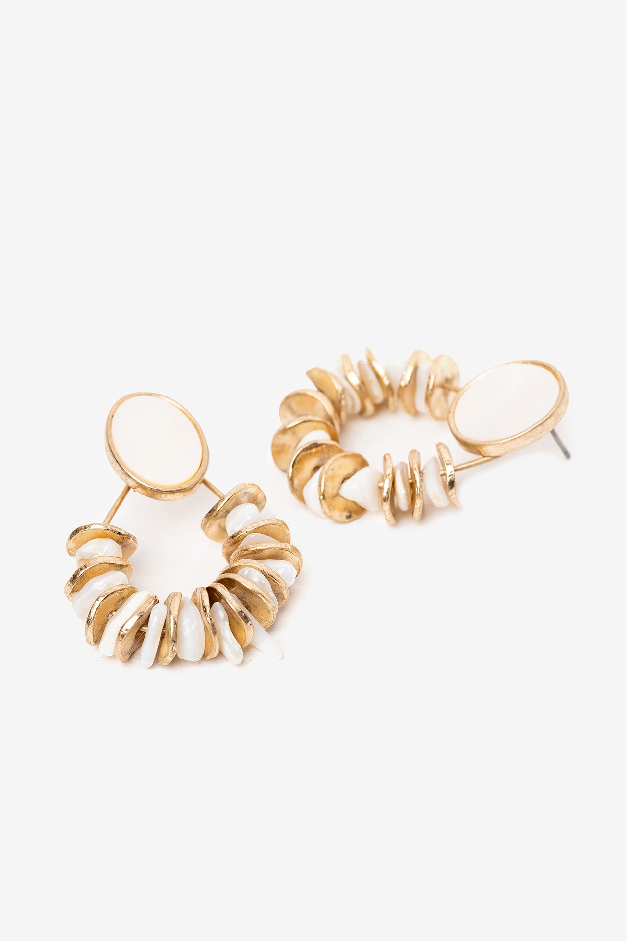 Pendientes Hueso Piedra Blanca