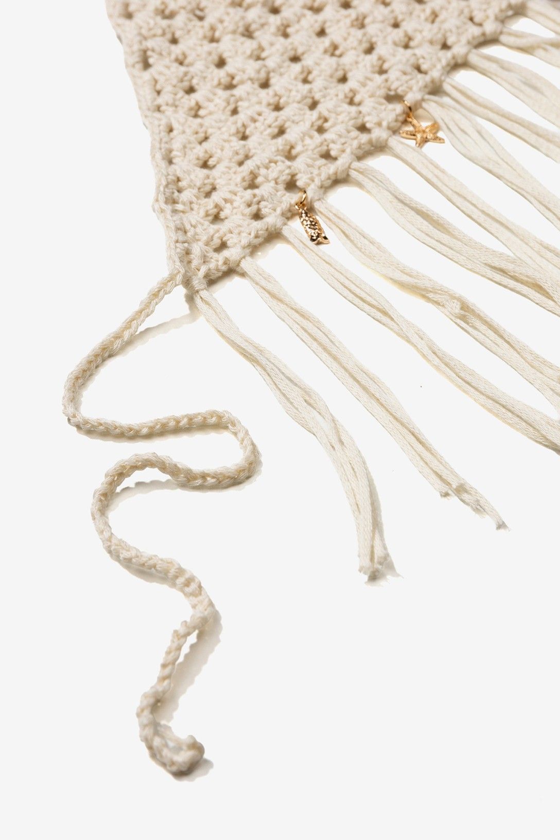 Bandana Crochet Flecos Crudo