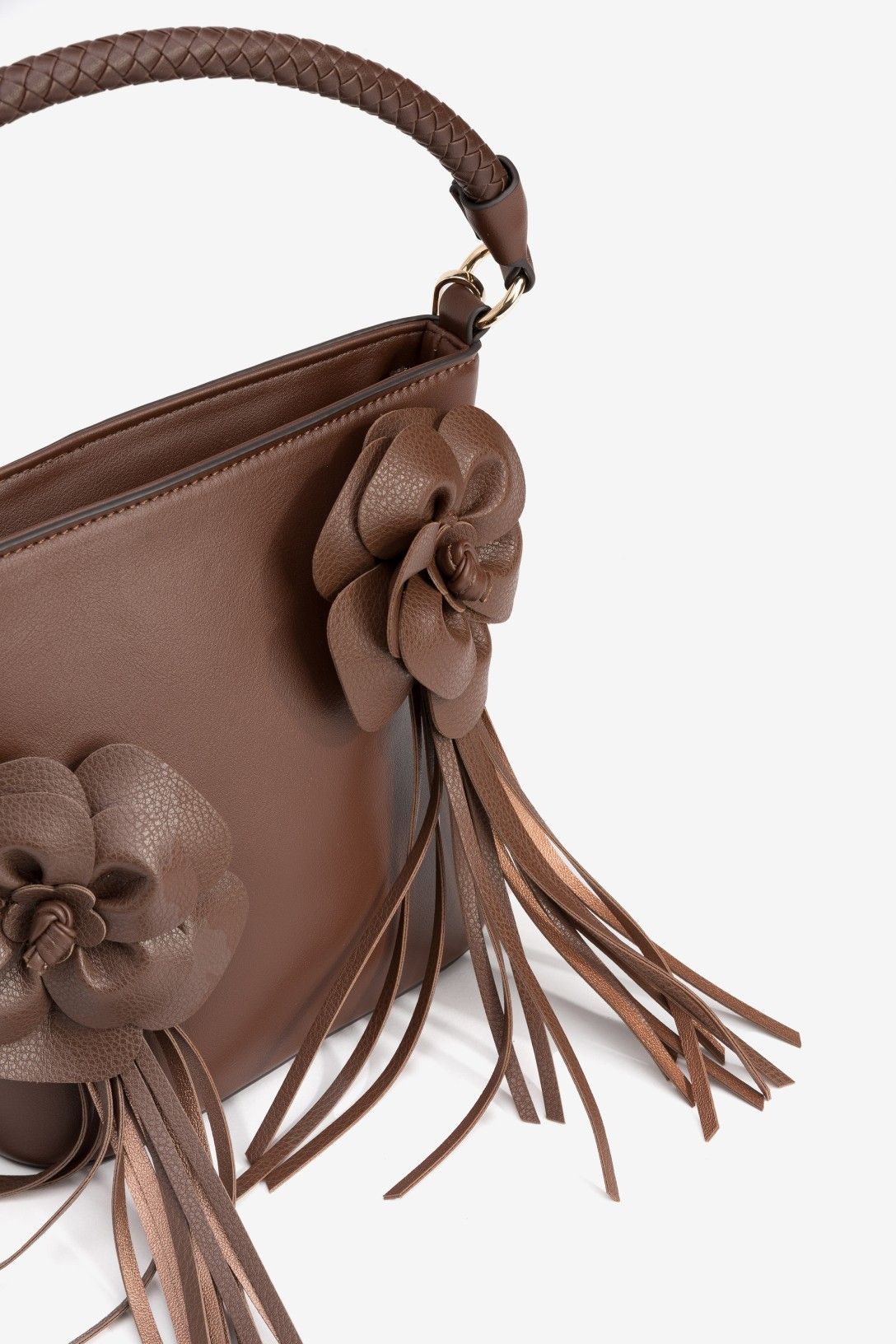 Bolso Bandolera Flores Flecos