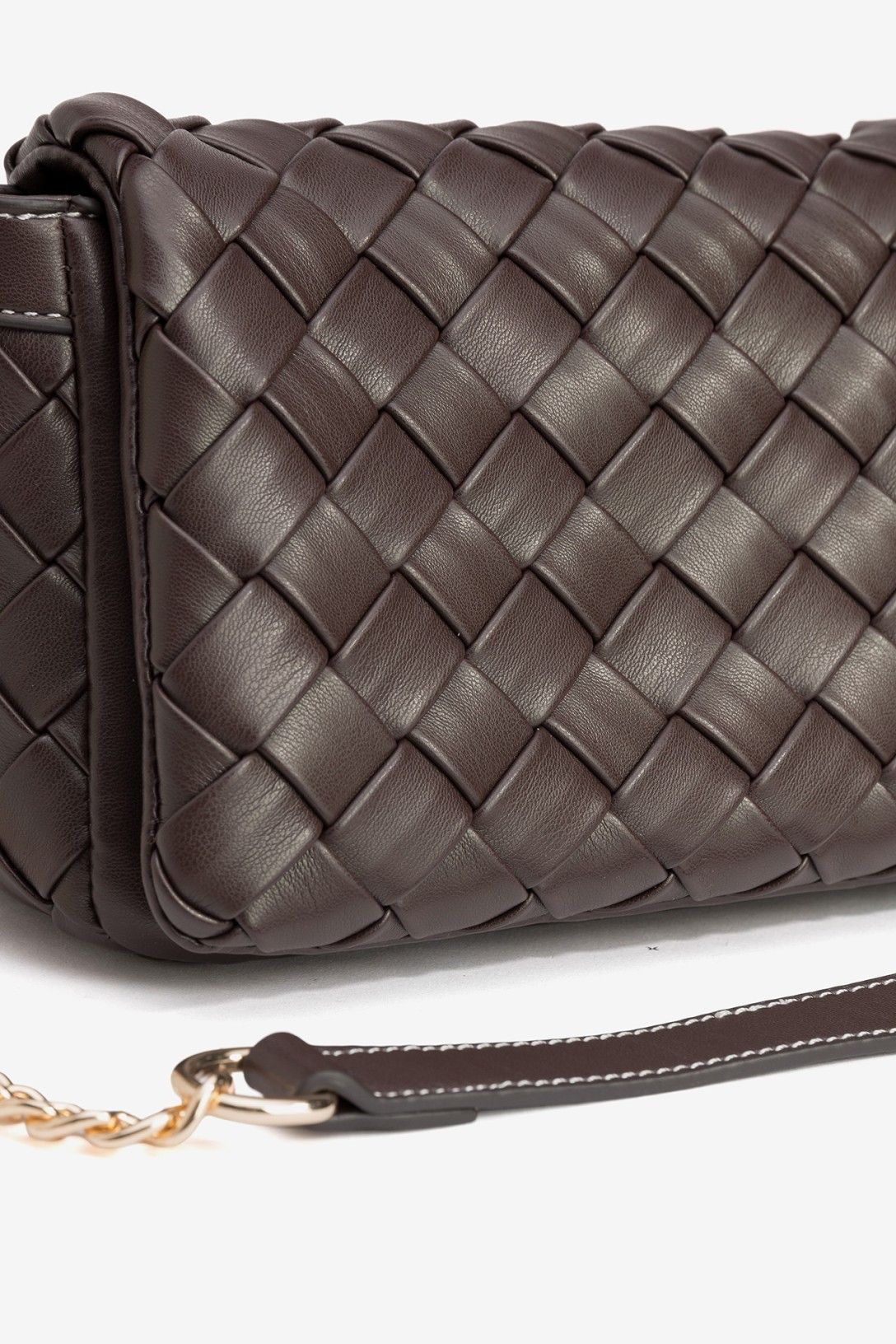 Bolso Bandolera Trenzado Chocolate