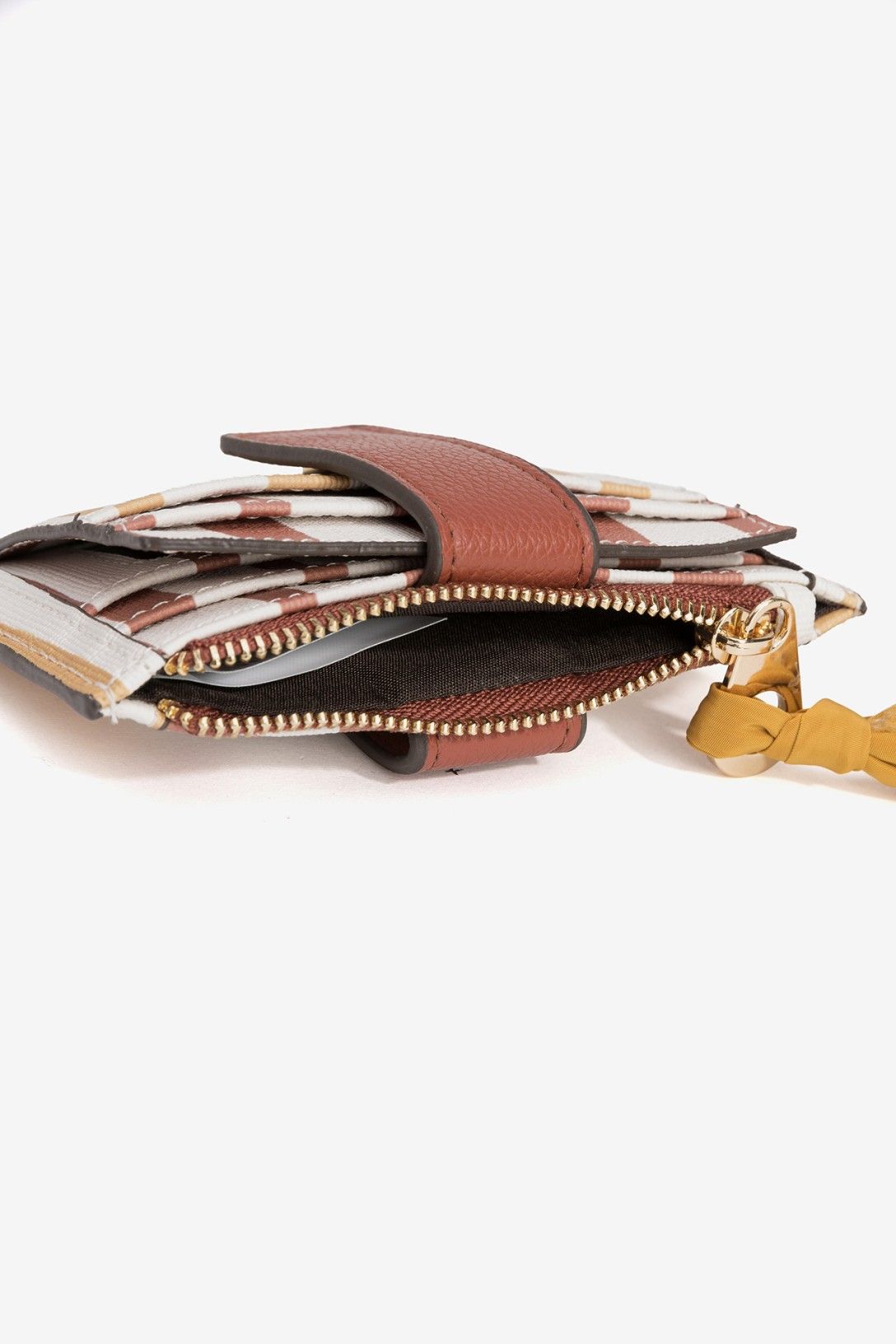Monedero Wallet Rayas Mostaza