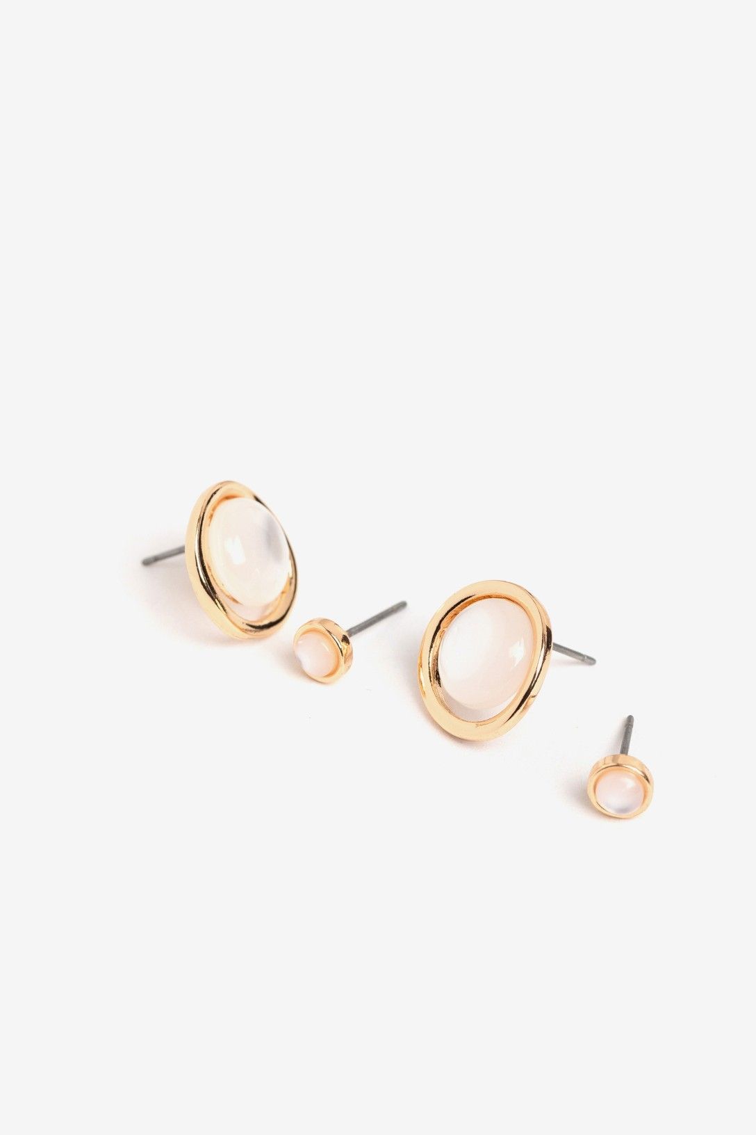 Pendientes Conjunto Aro Redondo Perla Grande