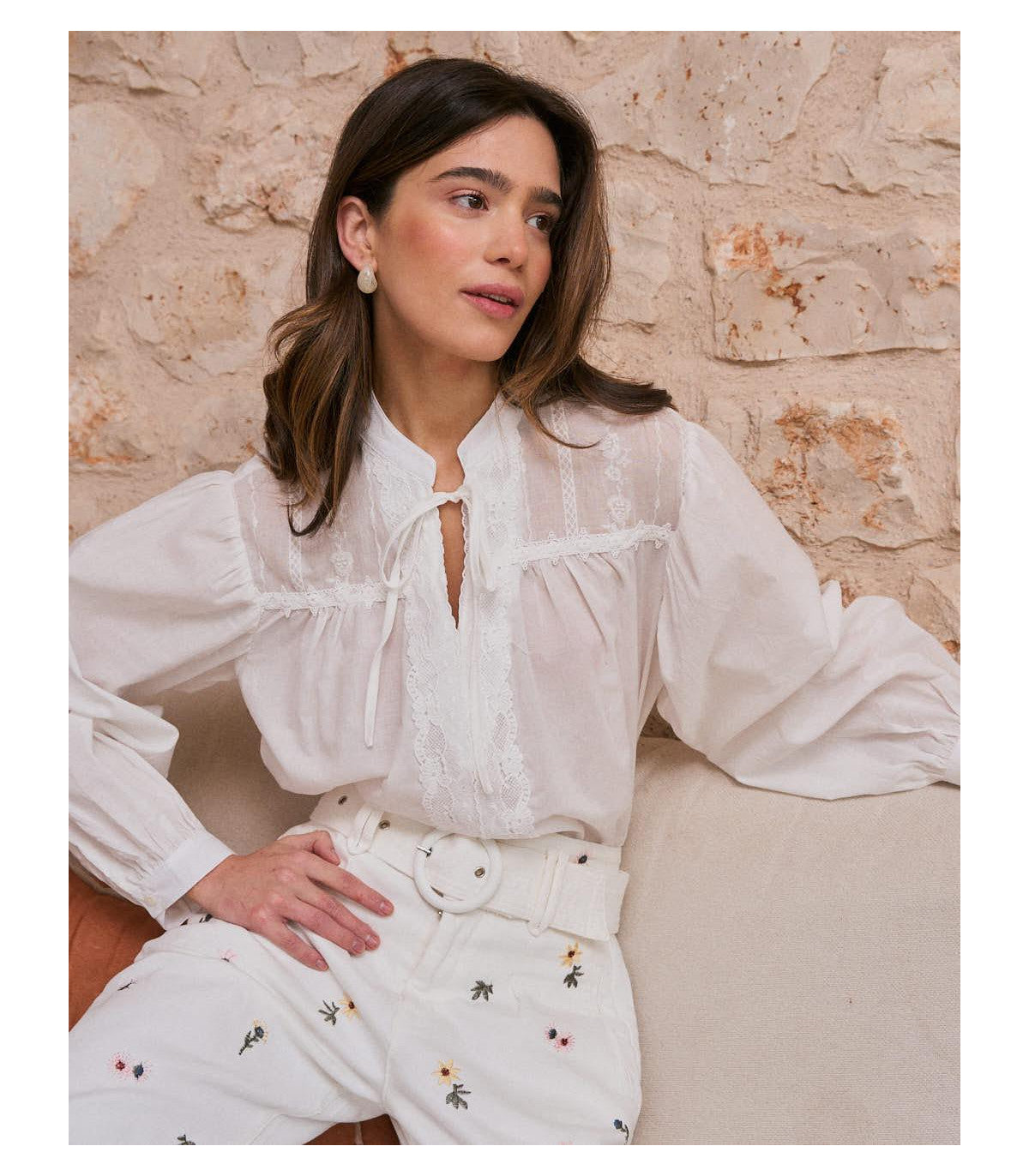 Camisa Bordado Escote Lucinda