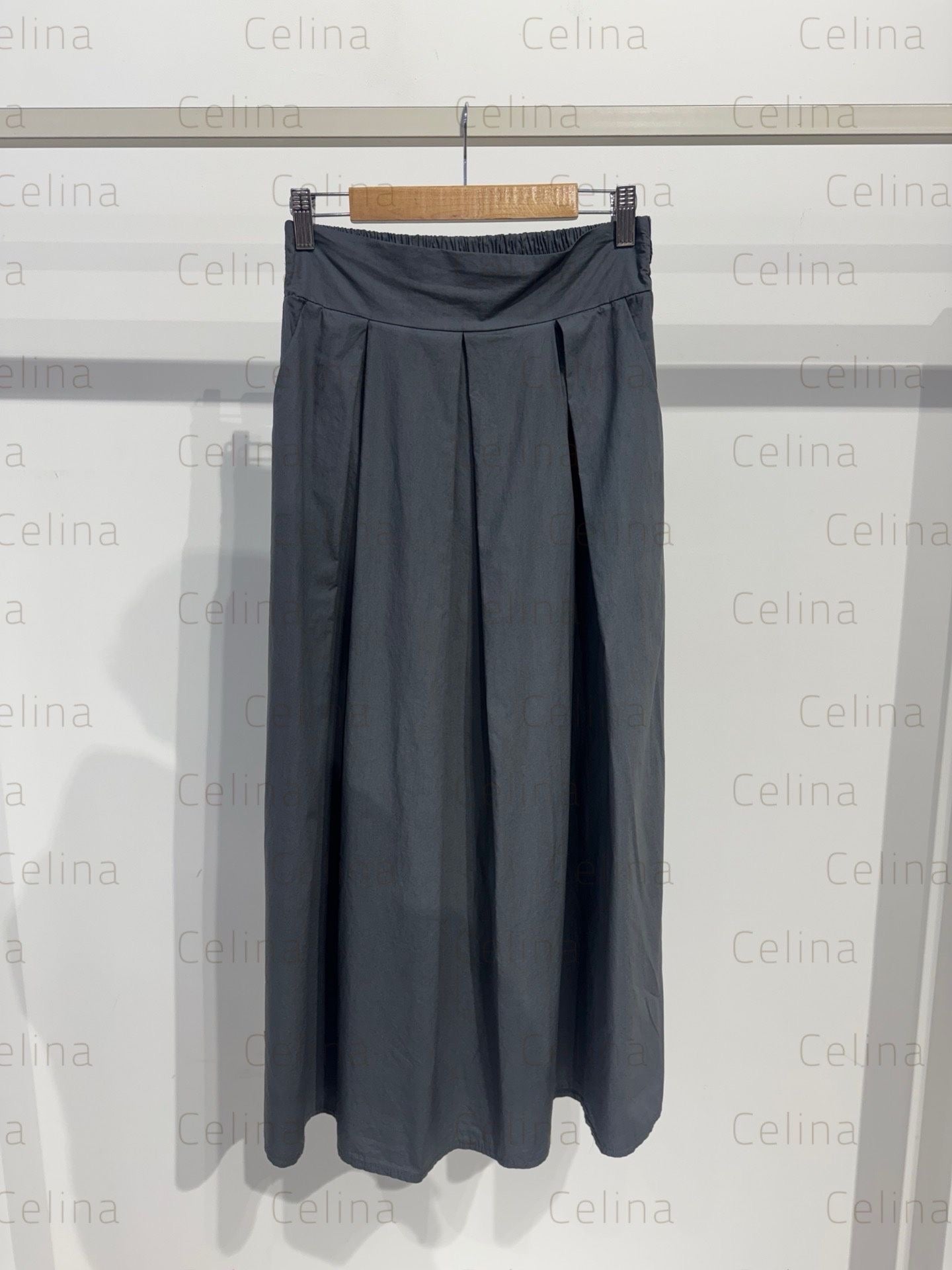 Falda Con Elástico Gris Celina