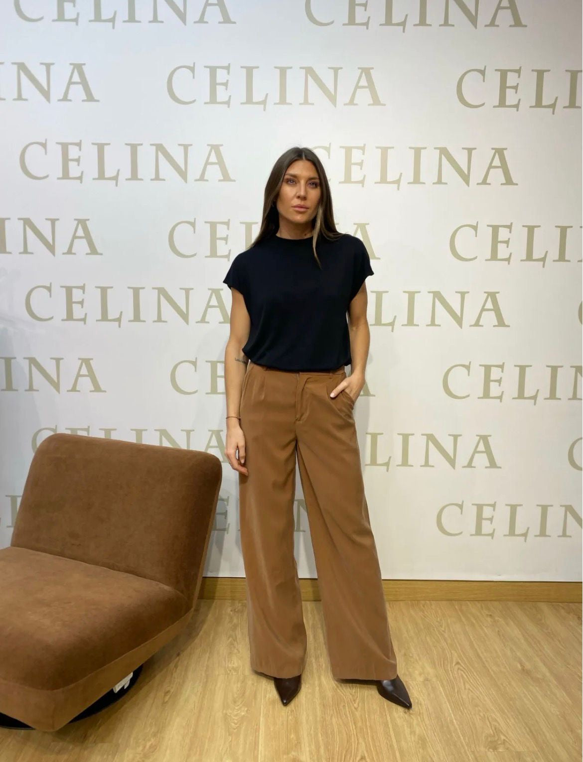 Pantalón Traje Tabaco