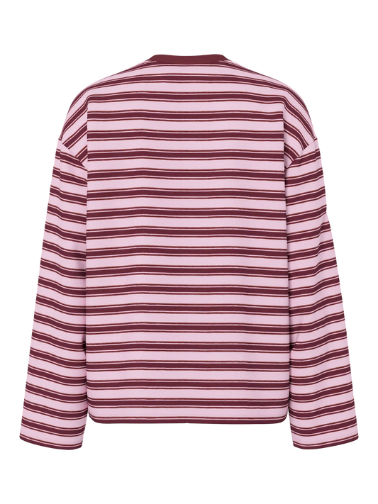 Camiseta Rayas Adie Rosa y Burdeos NOOS