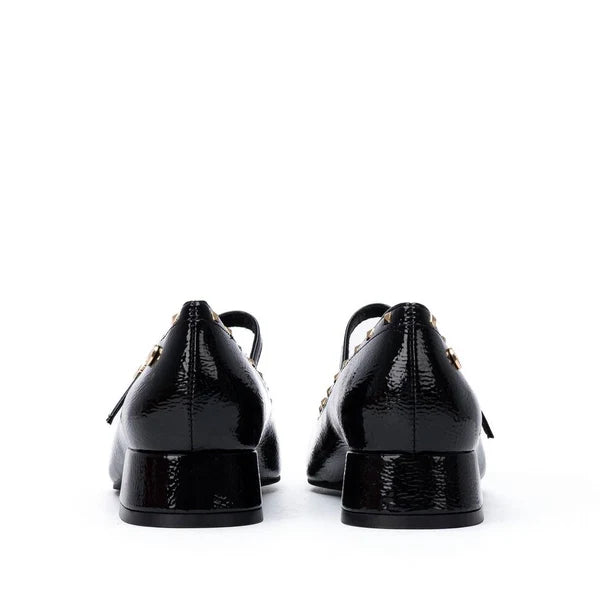 Zapato Charol Con Tachuelas Negro