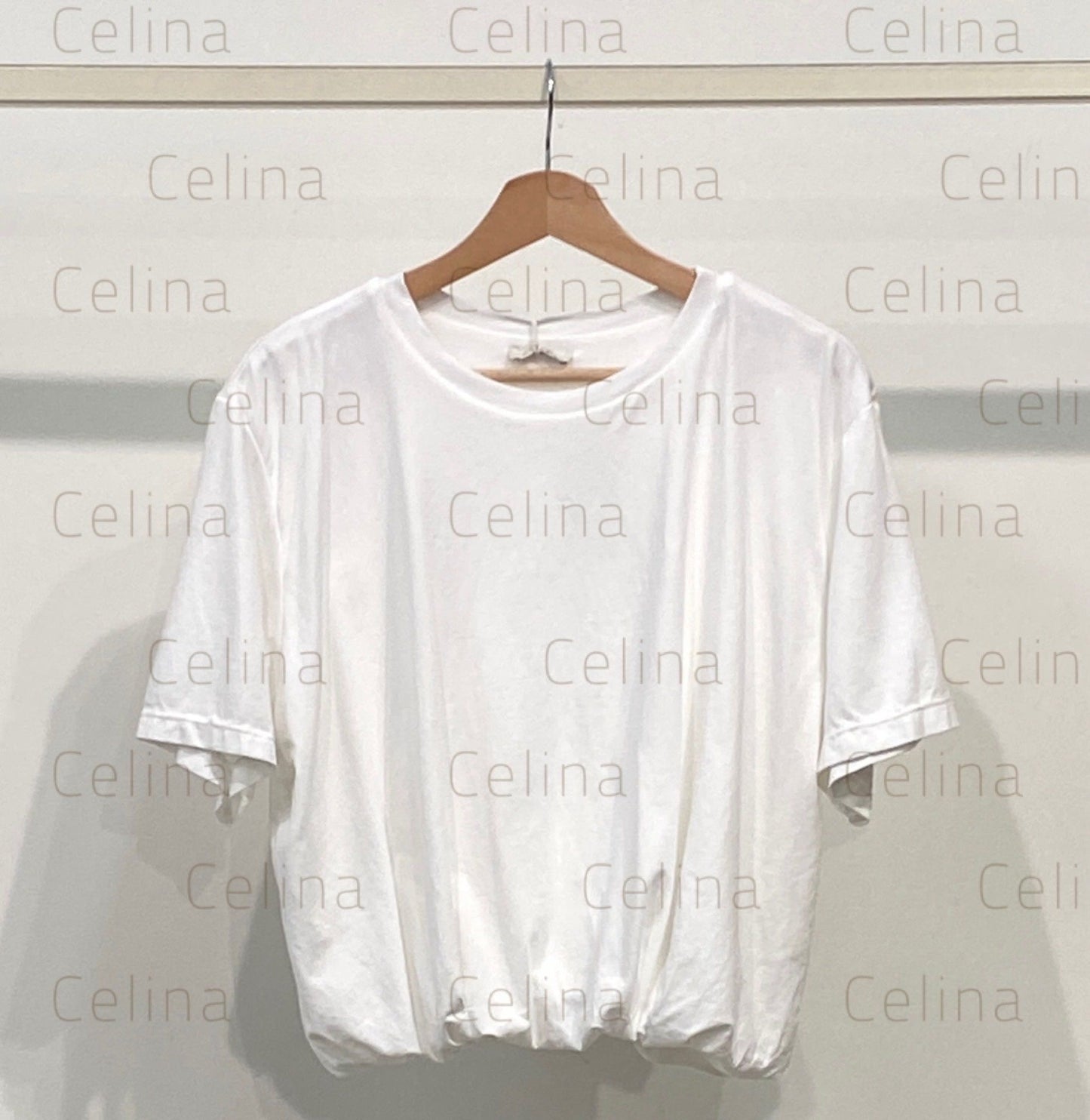 Camiseta Básica Blanca Manga Bombacho