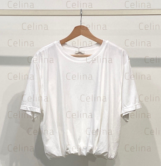 Camiseta Básica Blanca Manga Bombacho