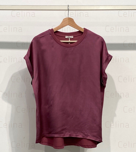 Camiseta Básica Satinada Rosa