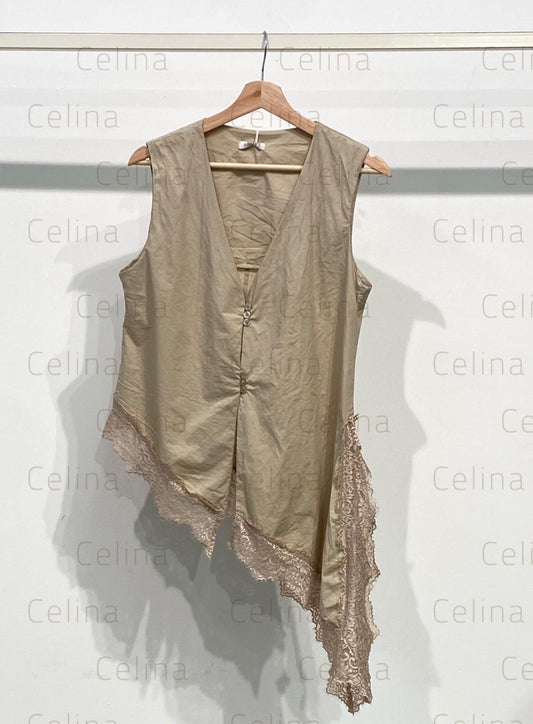 Chaleco Asimétrico Beige