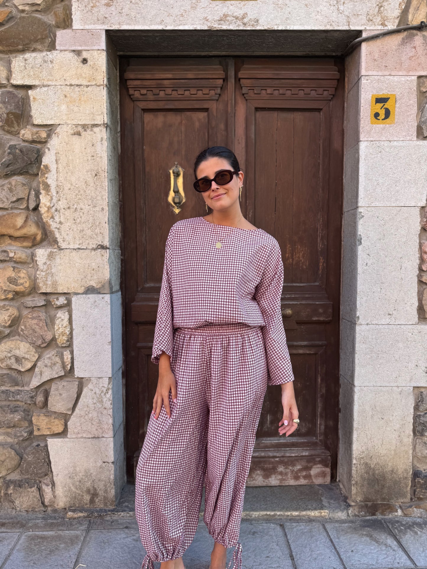 Camisa Vichy Celina Rosa