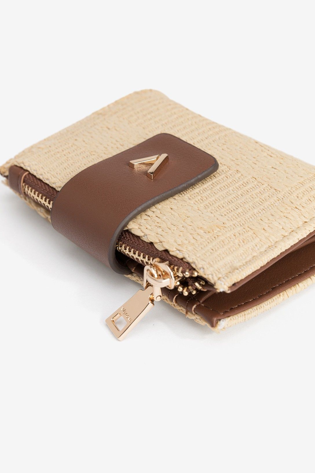 Cartera Rafia Detalle Marrón