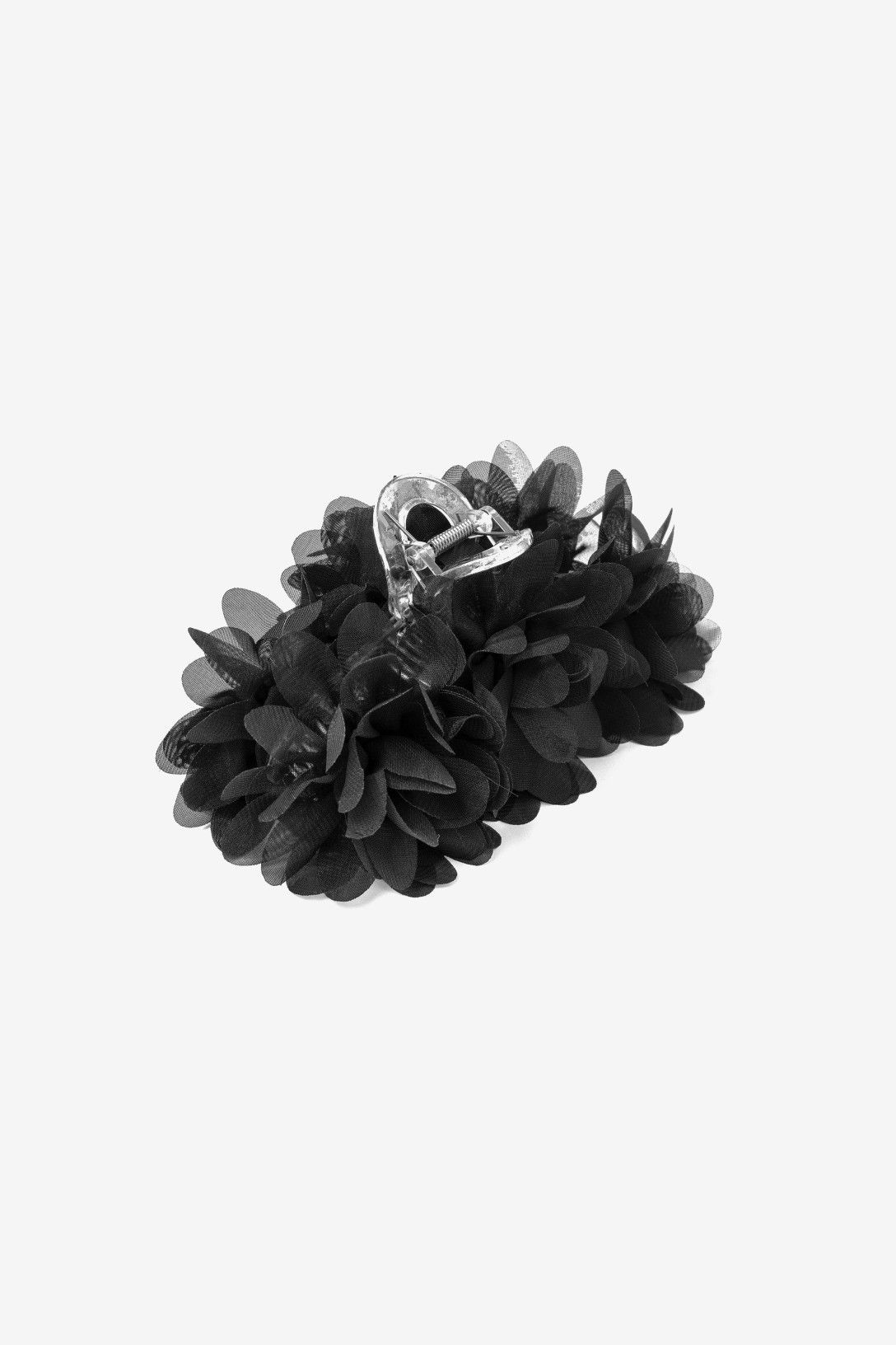 Pinza Pelo Flores Negro