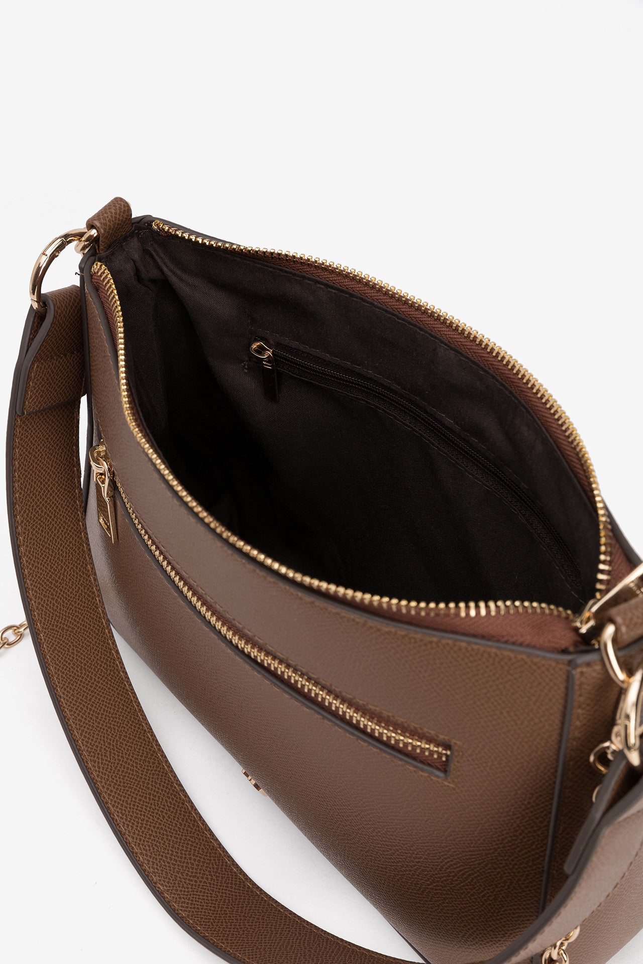 Bolso Bandolera Marrón Liso