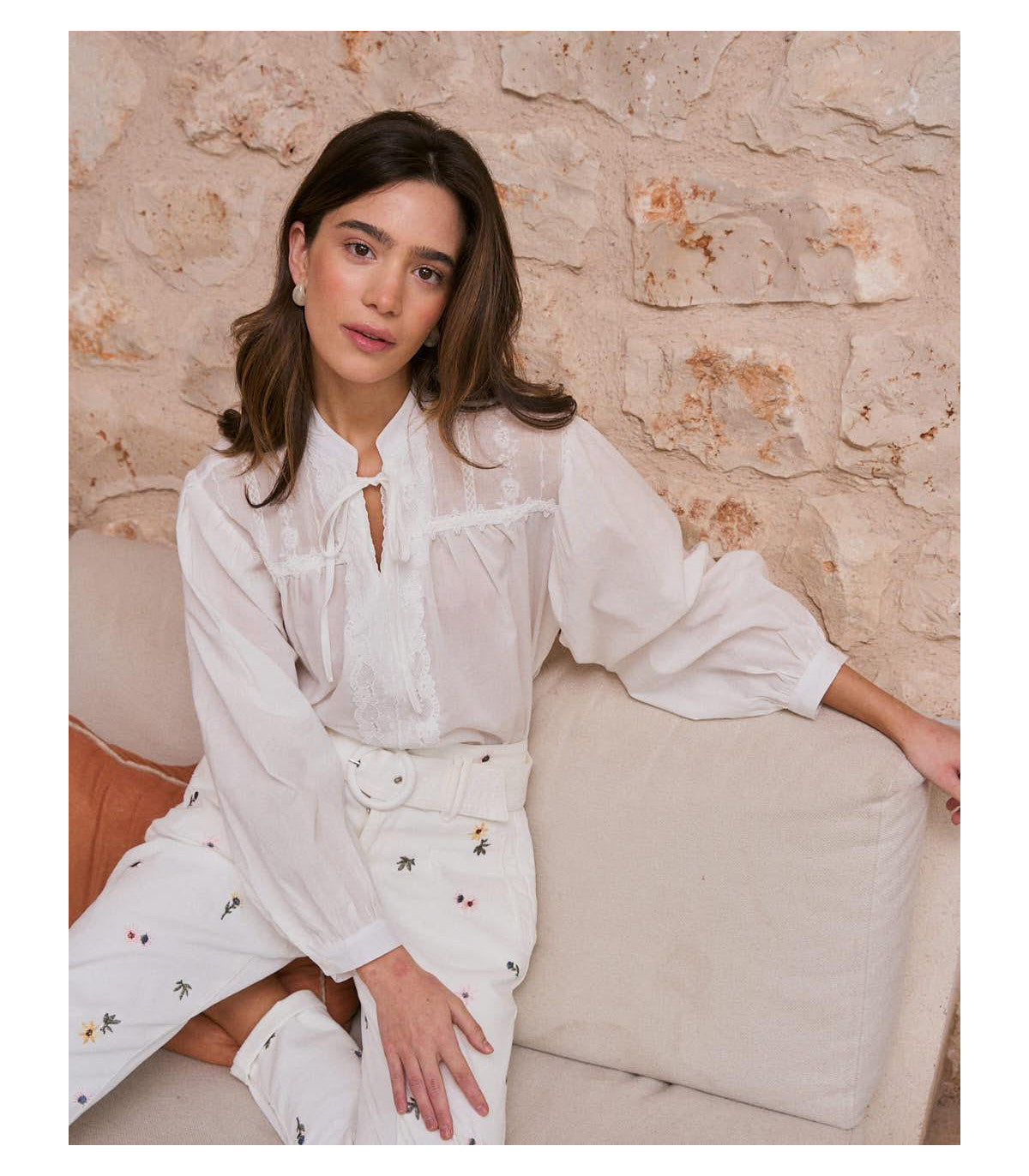 Camisa Bordado Escote Lucinda