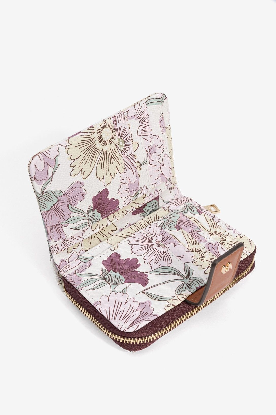 Cartera Flores Lila