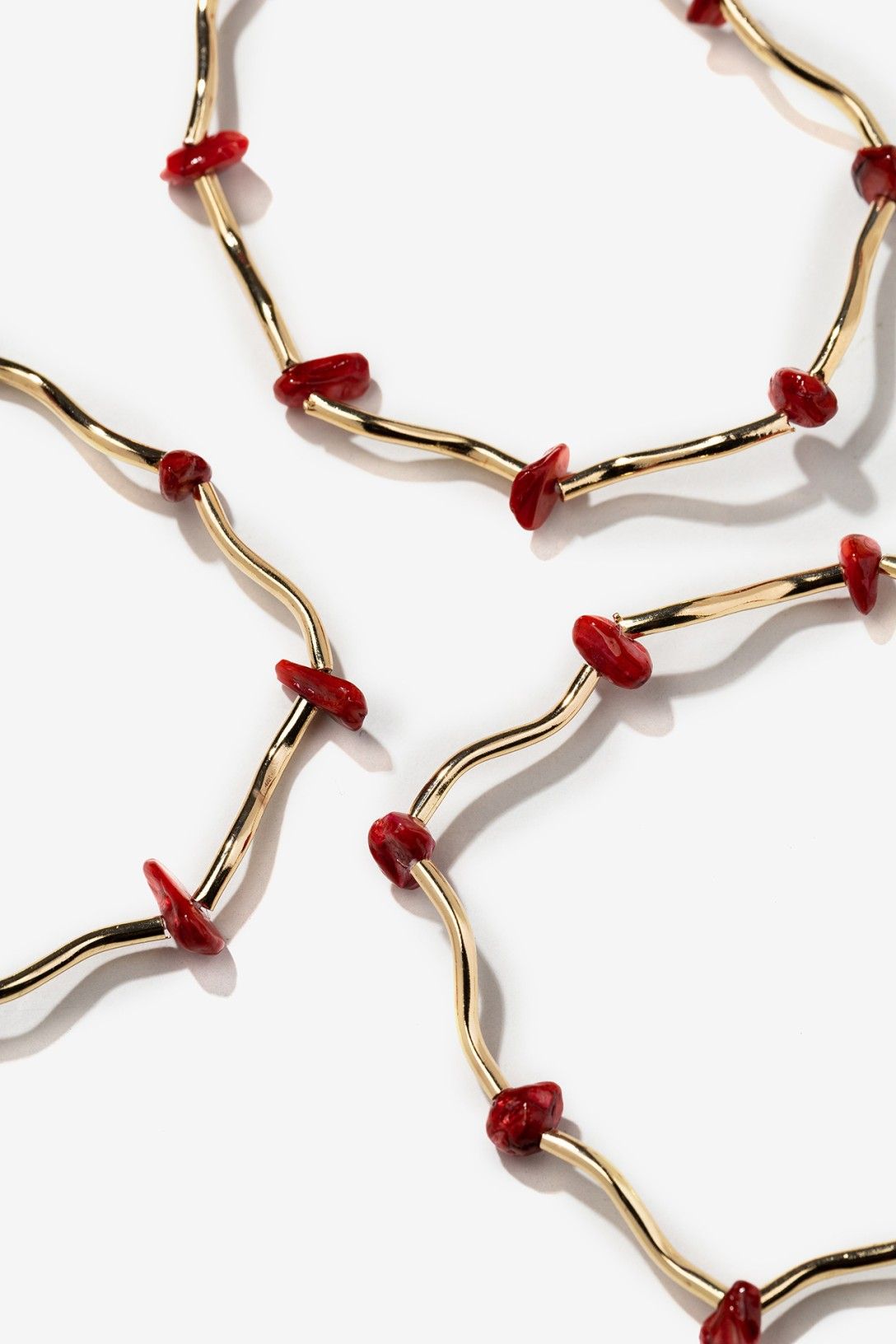 Pulsera Triple Coral Rojo