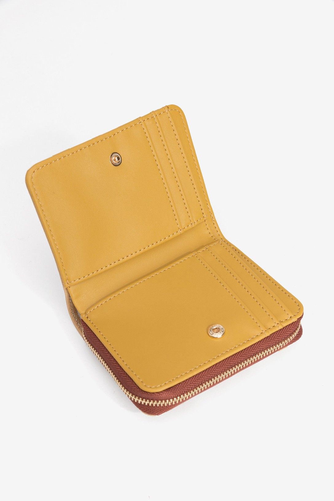 Cartera Rayas Mostaza y Blanca