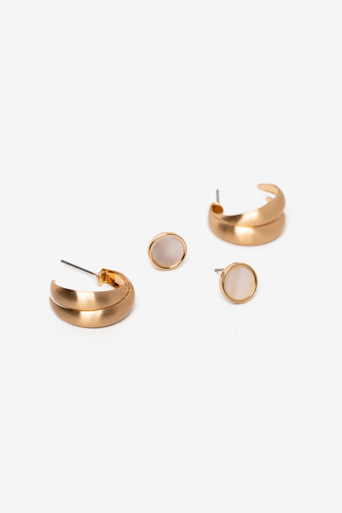 Conjunto Pendientes Piedra Blanca