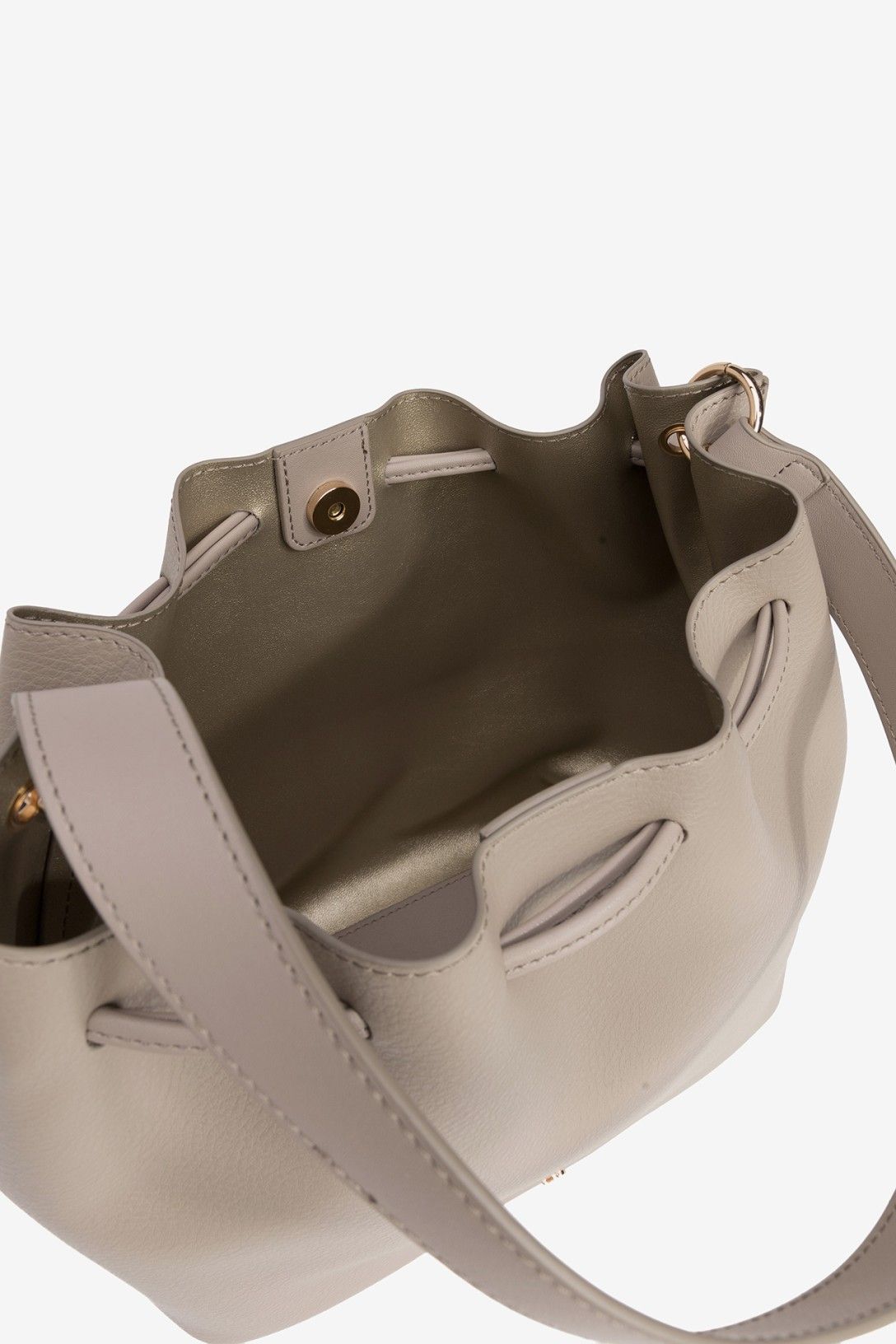 Bolso Bombonera De Hombro Beige
