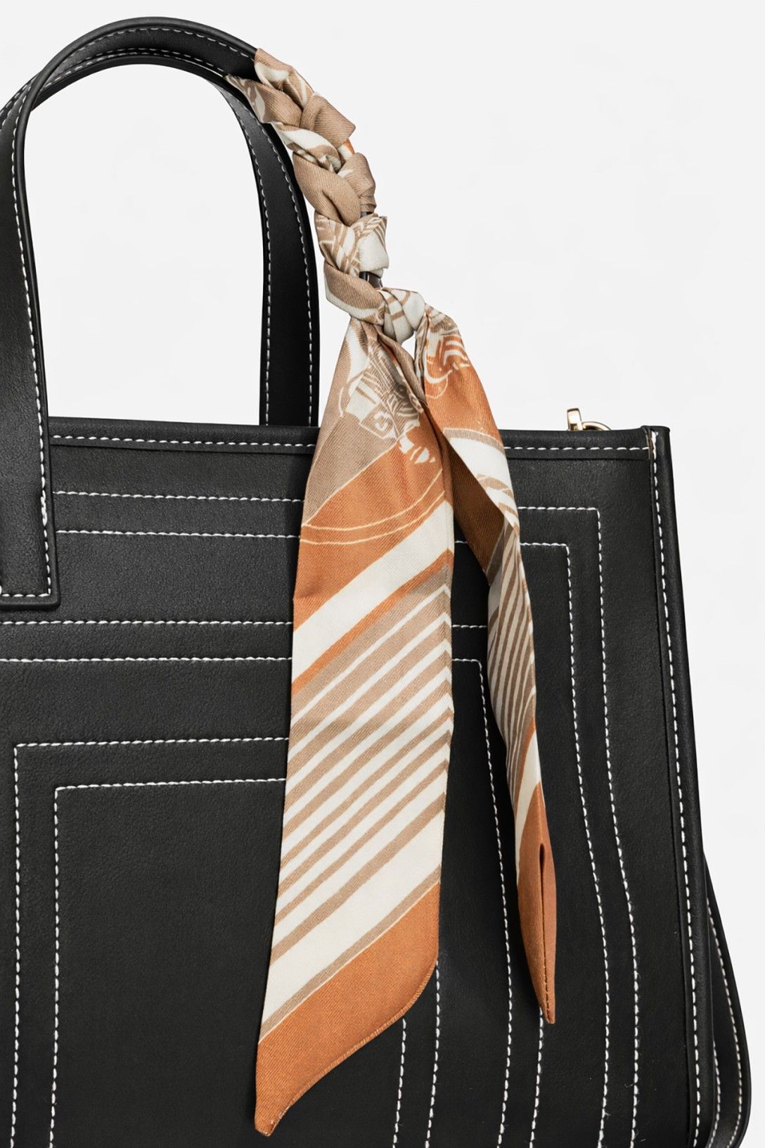 Bolso City Bag Negro Pañuelo