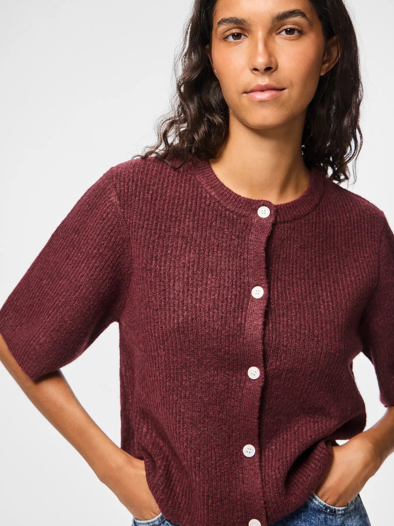 Cardigan Punto Burdeos NOOS