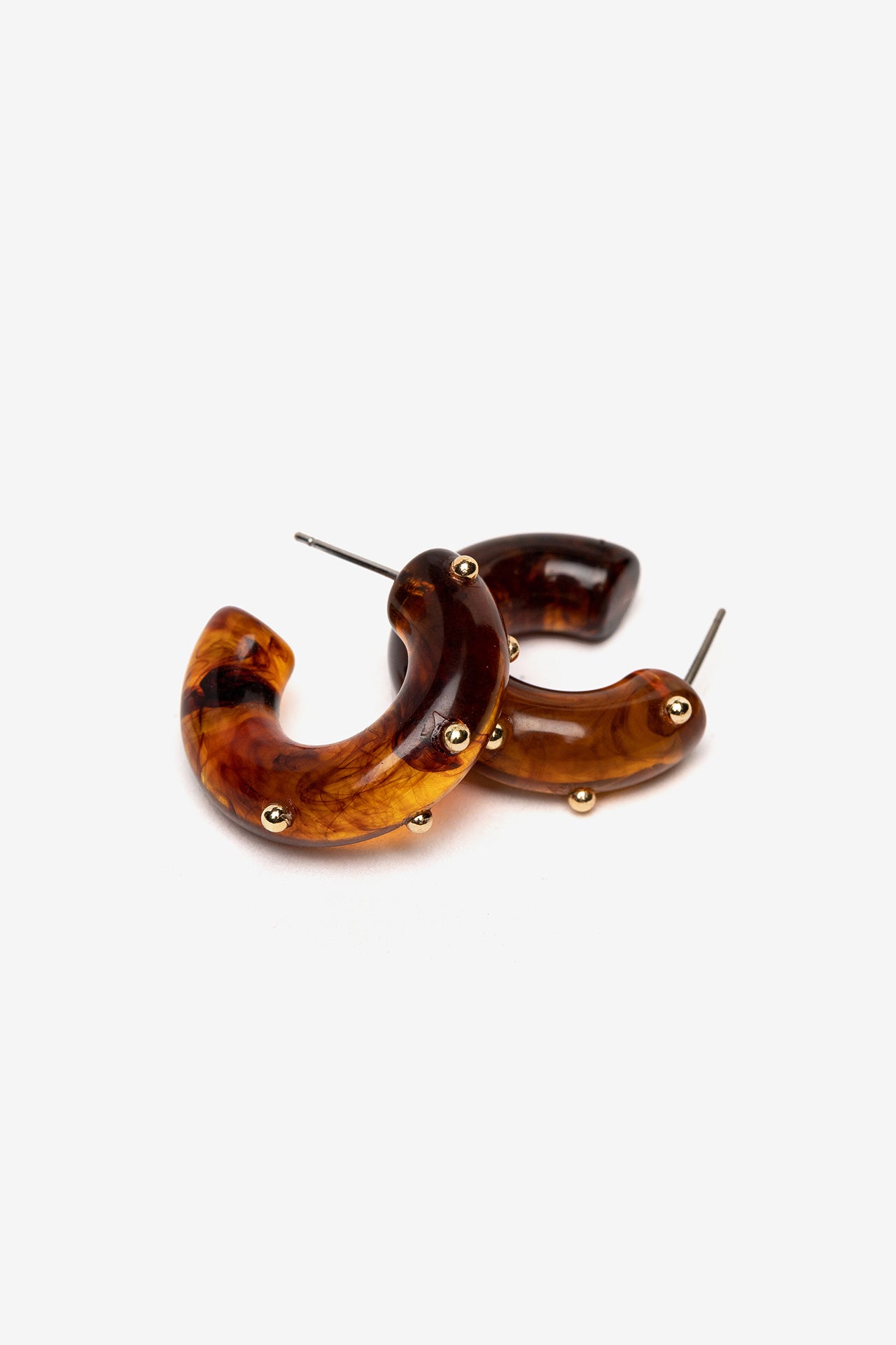 Pendientes Aro Ámbar Tachas