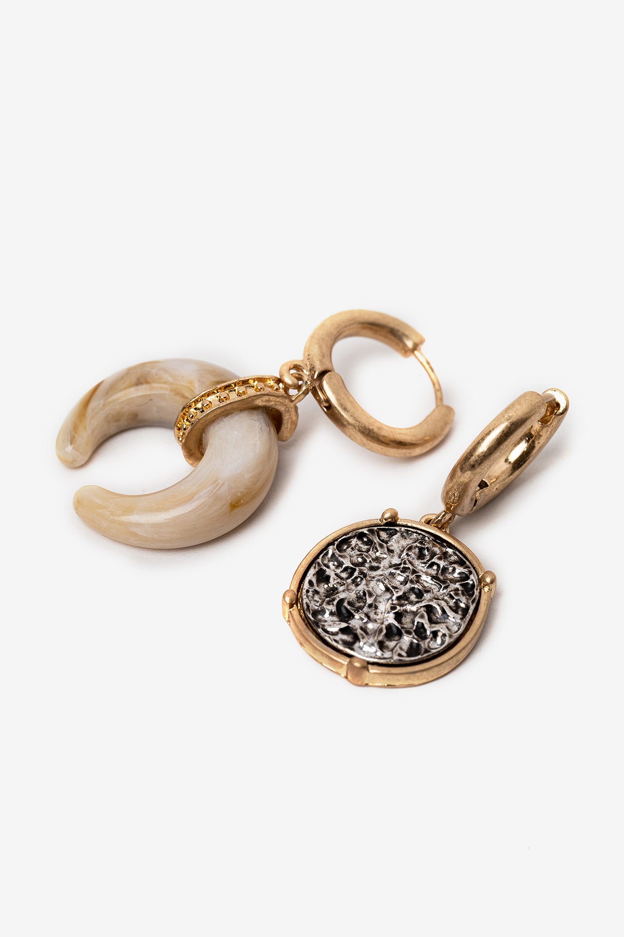 Pendientes Aro Dorado Colgantes Mixtos