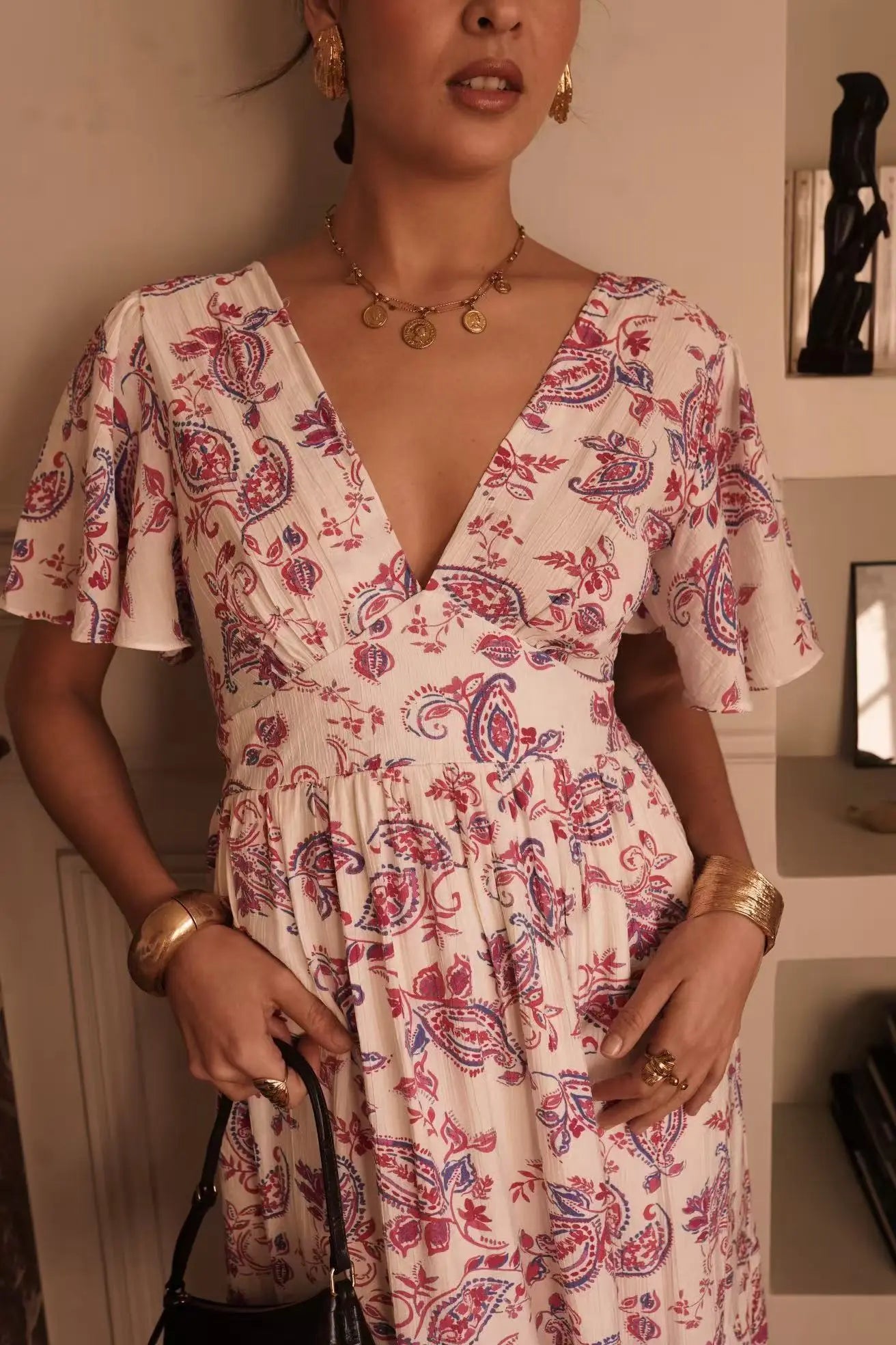 Vestido Largo Bohemio Rosa