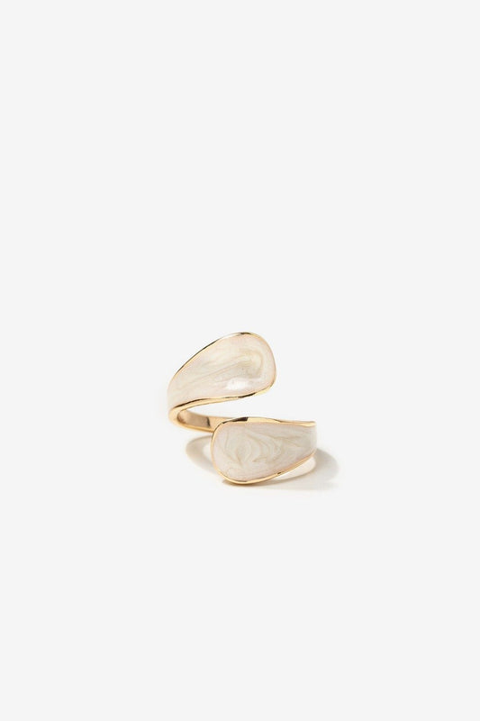 Anillo Beige Ovalado