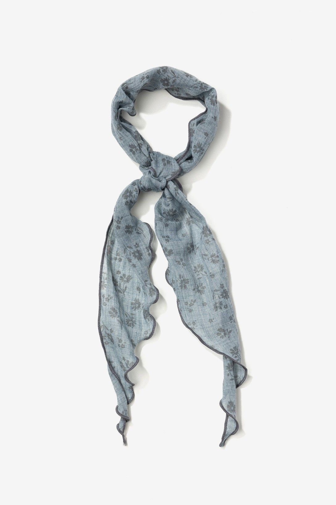 Bandana Azul Con Flores Azules