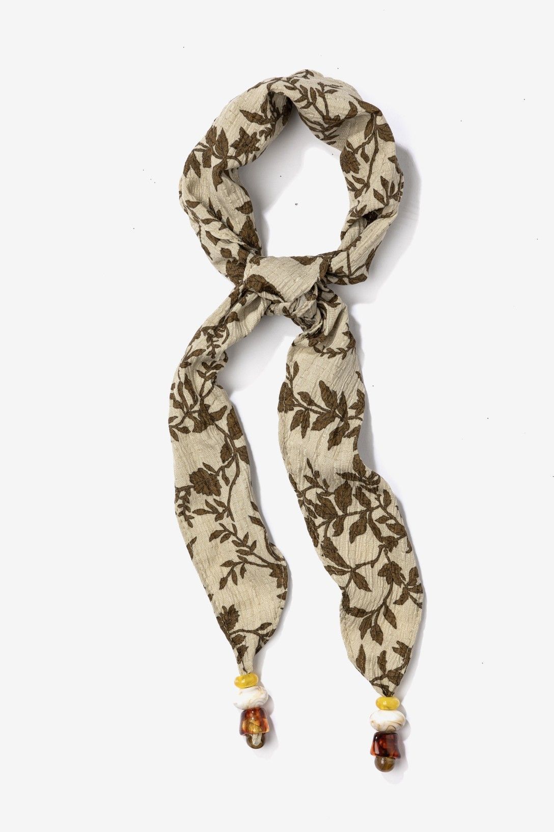 Bandana Flores Kaki Charms Amarillo