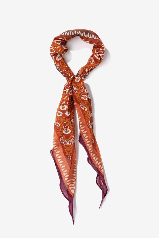 Bandana Girasol Burdeos y Naranja