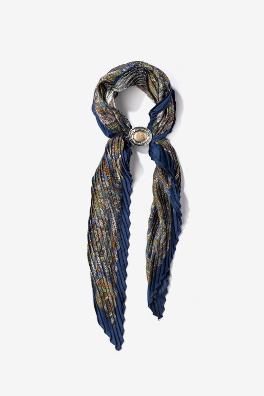 Bandana Lua Estampada Azul