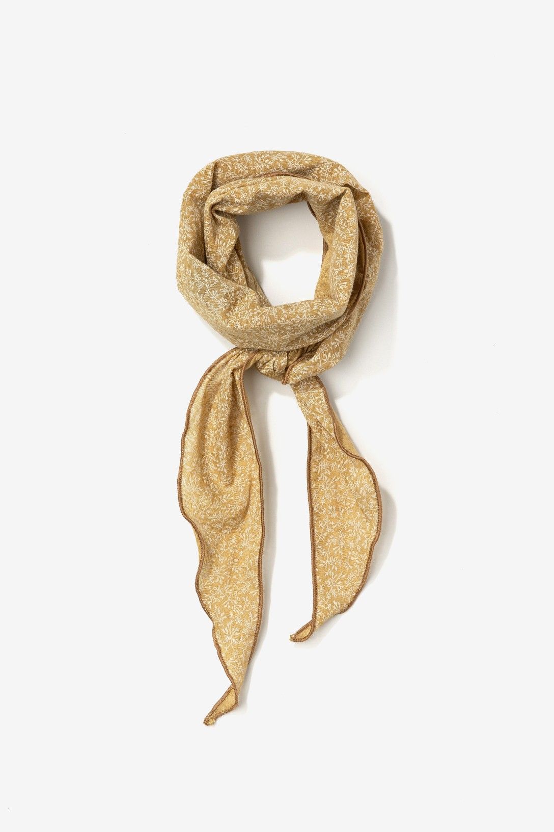 Bandana Mostaza Flor Blanca