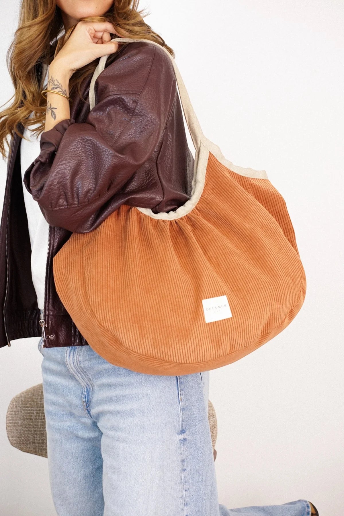 Bolsa Ribete Cremallera Barro