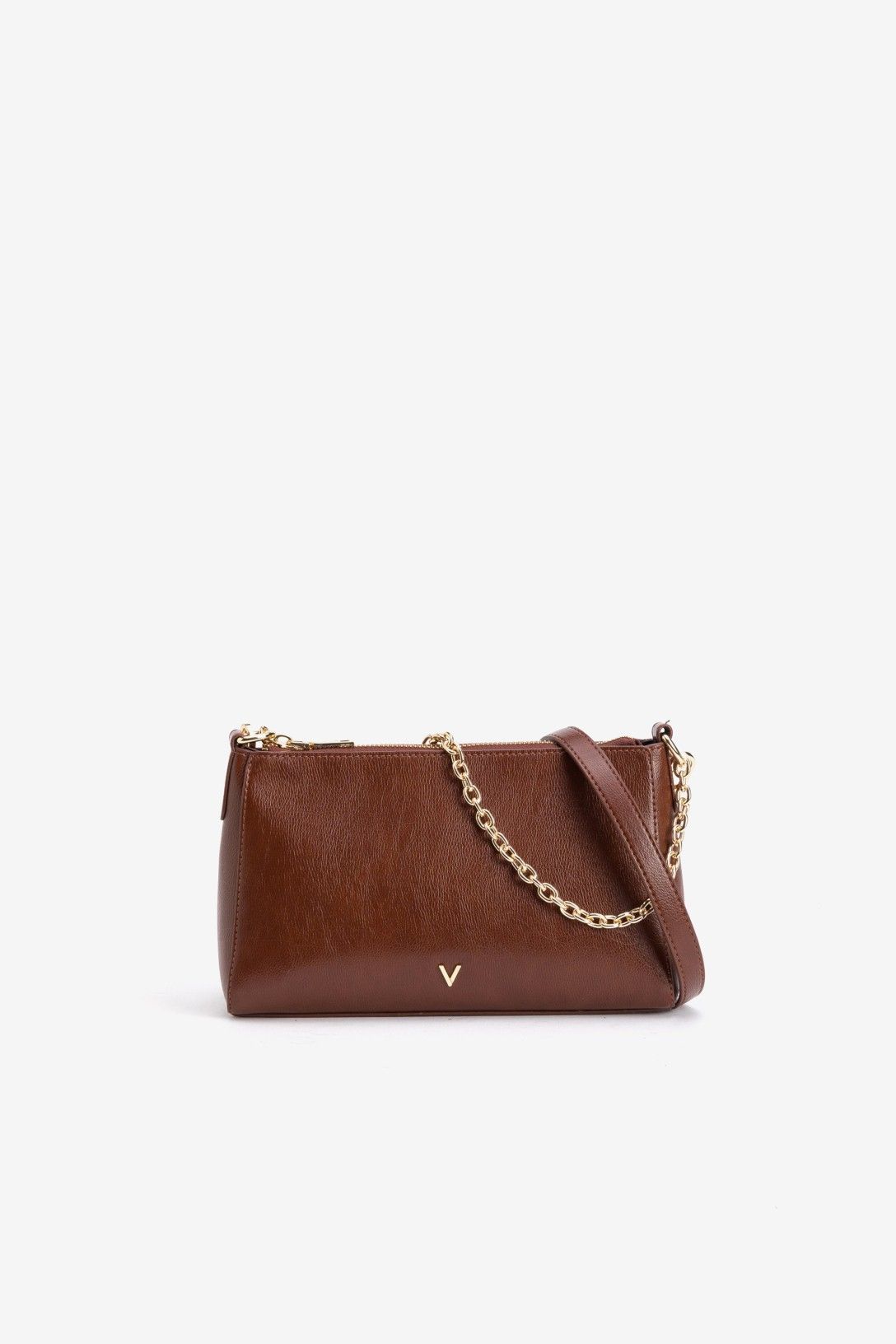 Bolso Bandolera Cadena Dorada Burdeos