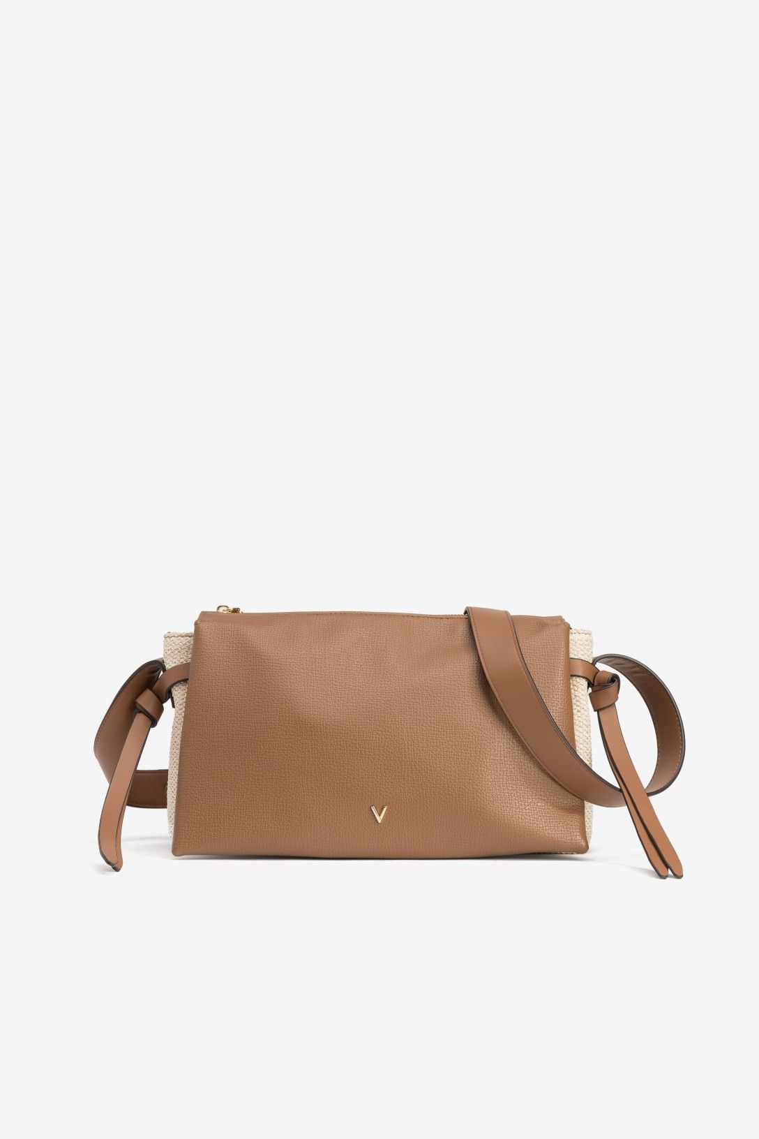 Bolso Bandolera Comb. Rafia Cmel