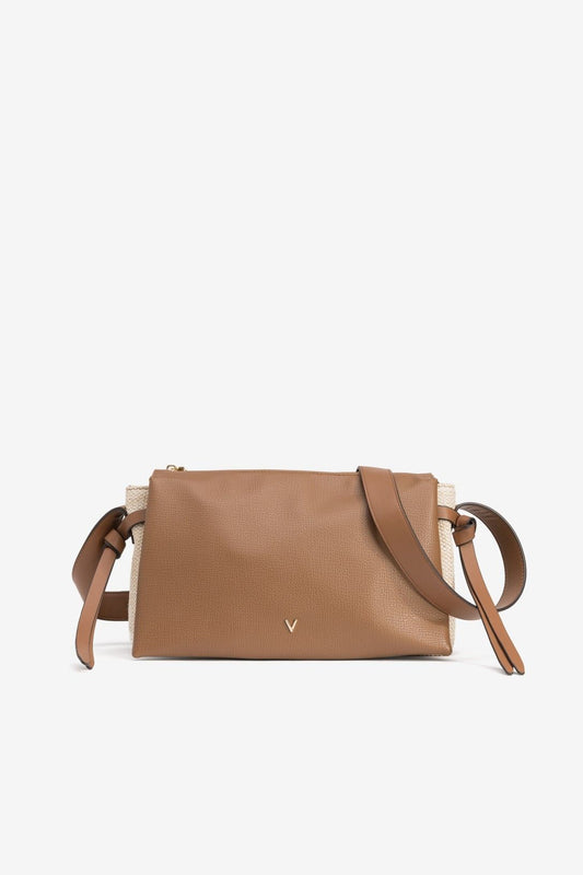 Bolso Bandolera Comb. Rafia Cmel