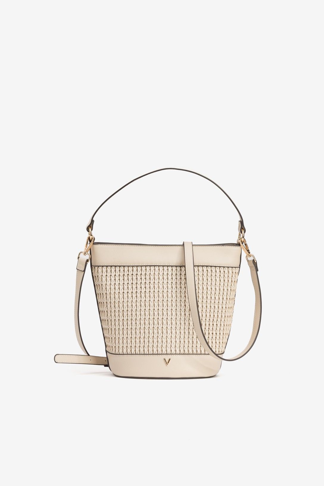 Bolso Bandolera Crema Rafia