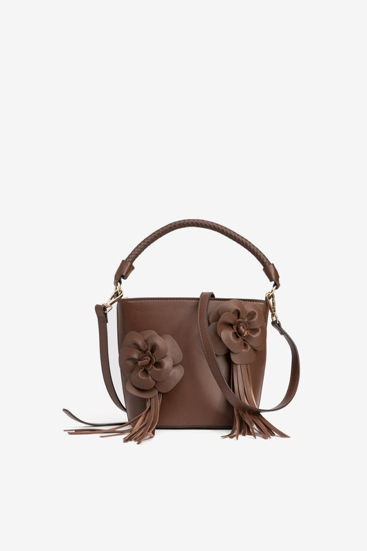 Bolso Bandolera Flores Flecos