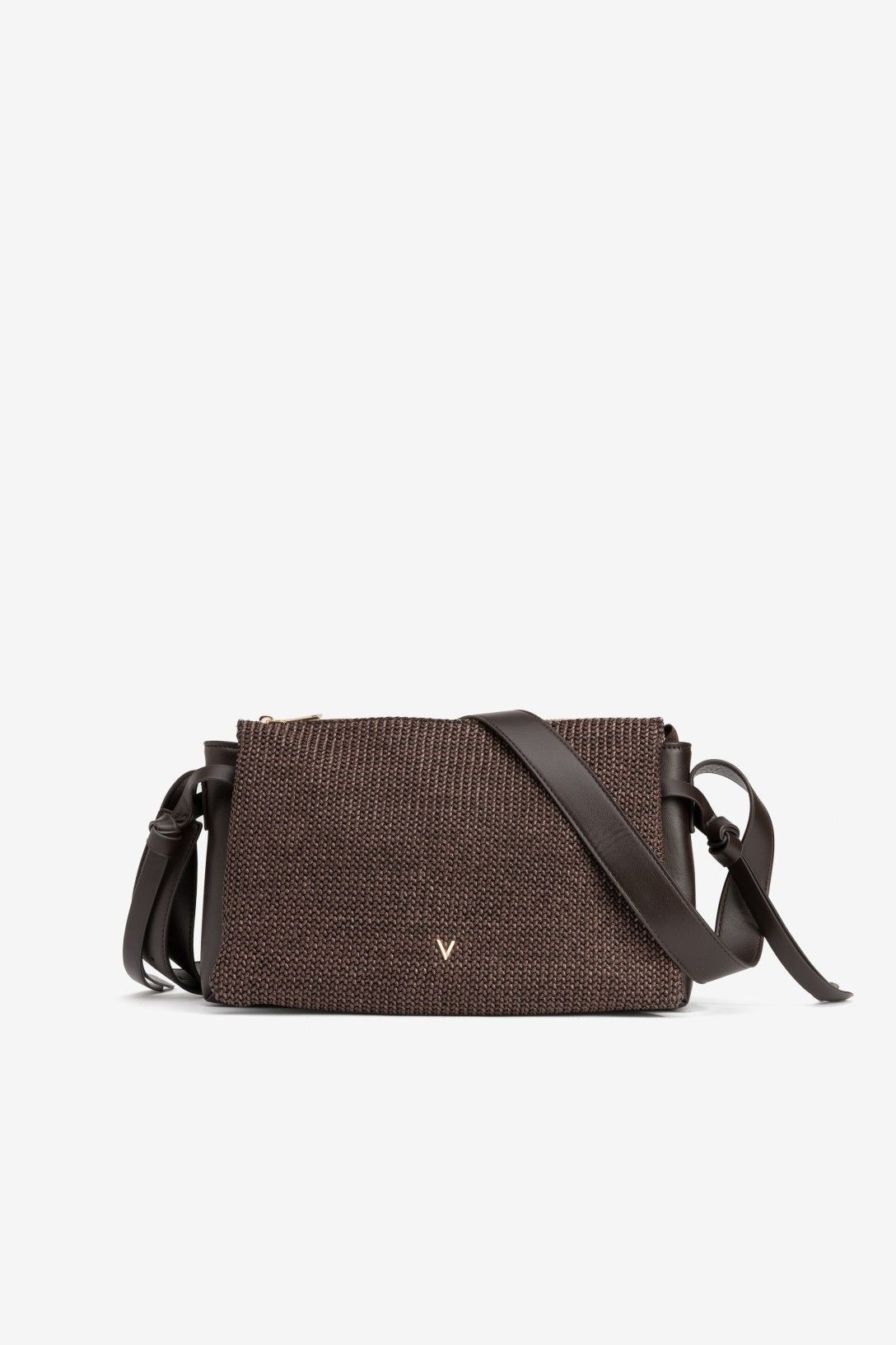 Bolso Bandolera Rafia Chocolate