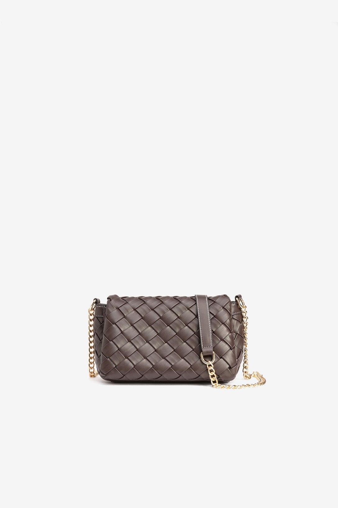 Bolso Bandolera Trenzado Chocolate