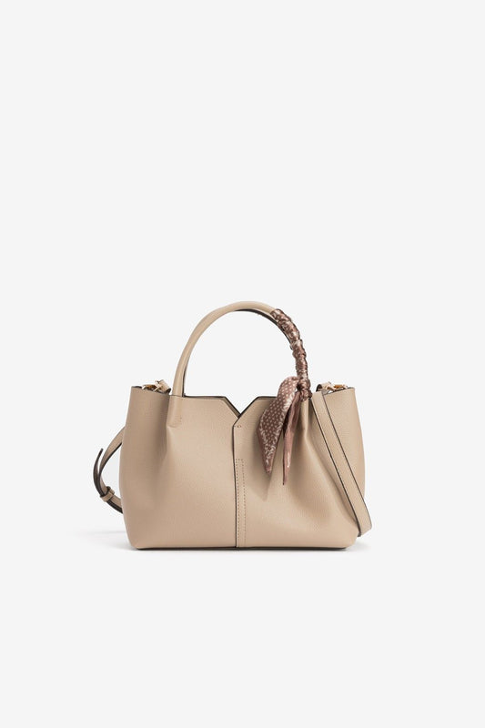 Bolso Beige Pañuelo Marrón