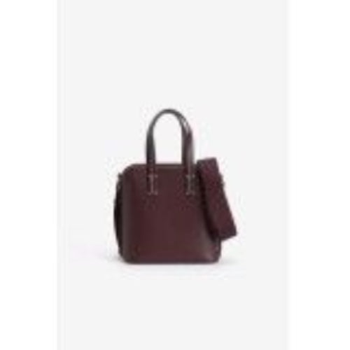 Bolso Estilo Cubo Banda Ancha Burdeos