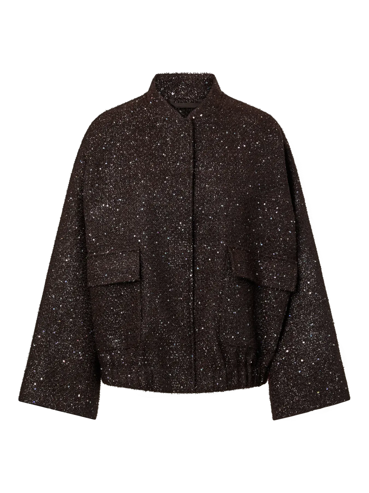 Bomber Maxi Brillos Marrón